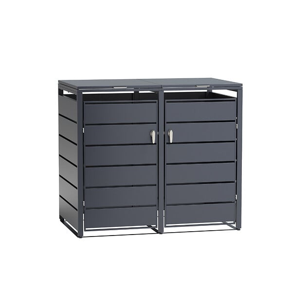 TIMBELA - Cache-Poubelles 2 x 240L TIMBELA M802-2K - large