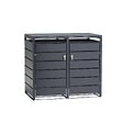 TIMBELA - Cache-Poubelles 2 x 240L TIMBELA M802-2K - vignette
