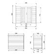 TIMBELA - Abri de Jardin en Bois 2,22 m² TIMBELA M311F1+M311G - vignette