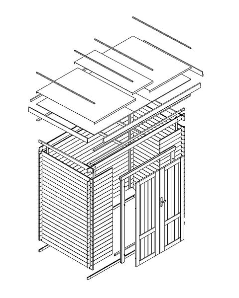 TIMBELA - Abri de Jardin en Bois 2,22 m² TIMBELA M311F1 - large