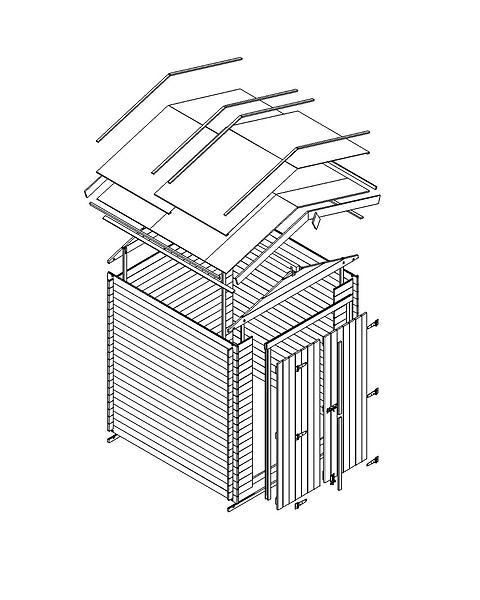 TIMBELA - Abri de Jardin en Bois 2,82 m² TIMBELA M320C1 - large