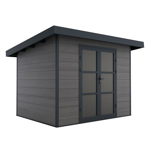 DIRECT-ABRIS - Abri de Jardin Composite ALMA - 7m2 - Gris - Cabane de jardin - large