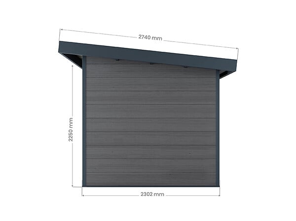 DIRECT-ABRIS - Abri de Jardin Composite ALMA - 7m2 - Gris - Cabane de jardin - large