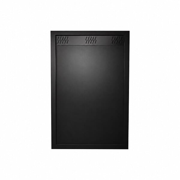 AURLANE - Receveur en Acrylique Noir 80x120x4 cm - Grille Linéaire Noire - WHITENESS II - large