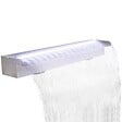 VIDAXL - Lame d'eau rectangulaire à LED 90 cm en acier inoxydable pour piscine - vignette