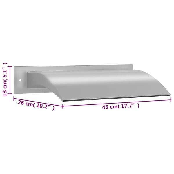 VIDAXL - vidaXL Fontaine de piscine argenté 45x26x13 cm acier inoxydable - large