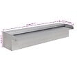 VIDAXL - vidaXL Lame d'eau rectangulaire 45 cm Acier inoxydable pour piscine - vignette