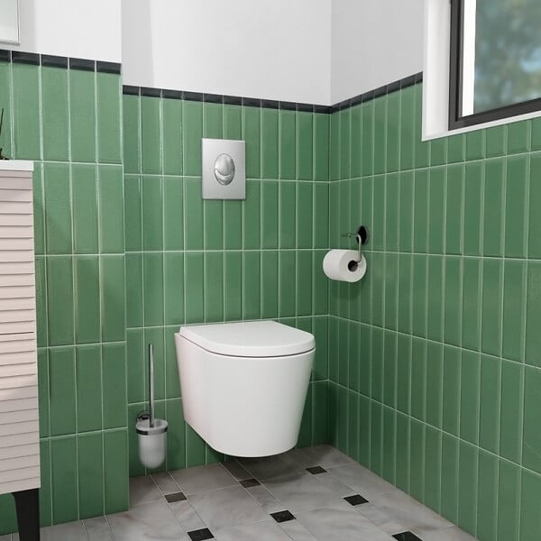 GROHE - Bâti support WC Rapid SL Project avec plaque de commande Skate Air Rapide SL chromé - large