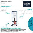 GROHE - - Bati support pour wc Rapid SL 1.13 m x 0.42 m - vignette