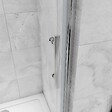 AICA SANITAIRE - Aica porte de douche pivotante 90x180cm porte de douche style mininalisme en verre anticalcaire en niche - vignette