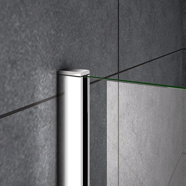 AICA SANITAIRE - 110x200cm Paroi De Douche À L'italienne En 10m Verre Et Anticalcaire Avec Barre De Fixation Extensible 70-120cm - large