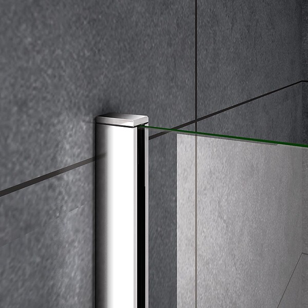AICA SANITAIRE - 130x200cm Paroi De Douche À L'italienne En 10m Verre Et Anticalcaire Avec Barre De Fixation Extensible 70-120cm - large