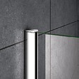 AICA SANITAIRE - 130x200cm Paroi De Douche À L'italienne En 10m Verre Et Anticalcaire Avec Barre De Fixation Extensible 70-120cm - vignette