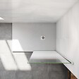 AICA SANITAIRE - Paroi de douche fixe à l'italienne 60x200cm Modèle Brume, verre 8mm trempé anticalcaire, profilé chromé - vignette