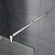 AICA SANITAIRE - 100x200cm Paroi De Douche À L'italienne En 10m Verre Et Anticalcaire Avec Barre De Fixation Extensible 70-120cm - vignette