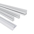 AICA SANITAIRE - Pack de 3 Panneaux muraux de douche blanc effet marbre 90+90+90 x H.210cm avec 4 profilés Panneau mural salle de bain - Aluminium - vignette