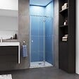 AICA SANITAIRE - Porte de douche pivotante - 100x195cm - Verre 6mm de sécurité anticalcaire - Avec barre de fixation - Design moderne - vignette