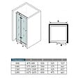 AICA SANITAIRE - Porte de douche pivotante - 100x195cm - Verre 6mm de sécurité anticalcaire - Avec barre de fixation - Design moderne - vignette