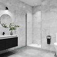 AICA SANITAIRE - Aica porte de douche pivotante 70x180cm porte de douche style mininalisme en verre anticalcaire en niche - vignette