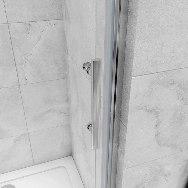 AICA SANITAIRE - Aica porte de douche pivotante 70x180cm porte de douche style mininalisme en verre anticalcaire en niche - large