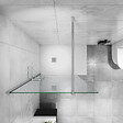 AICA SANITAIRE - paroi de douche 70 x 190cm paroi de douche à l'italienne avec une barre de stabilisation 140cm et 2 étagères - vignette