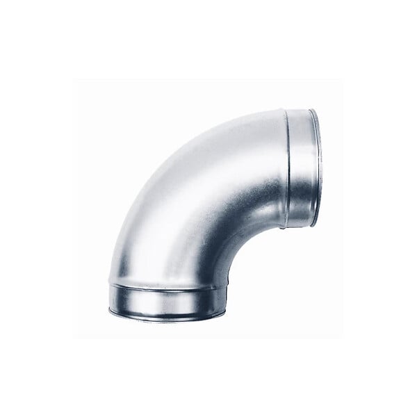 JONCOUX - Coude VMC 90° acier galvanisé pour gaines ventilation - Diamètre (mm): 125 - large