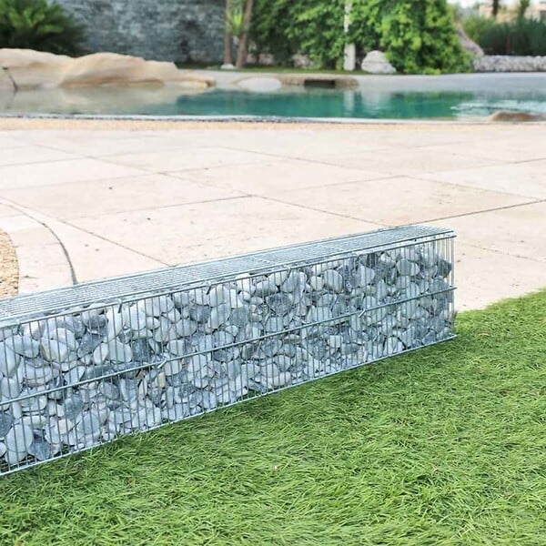RO'MA NATURE - Bordure gabion prêt à remplir 80x10x15 cm - vendu vide (à l'unité) - large