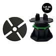 MCCOVER - Lot de 216 plots réglables 50-80 mm dalle et carrelage avec cales anti-bruit 78 mm Noir, Lot - 216 plots - vignette