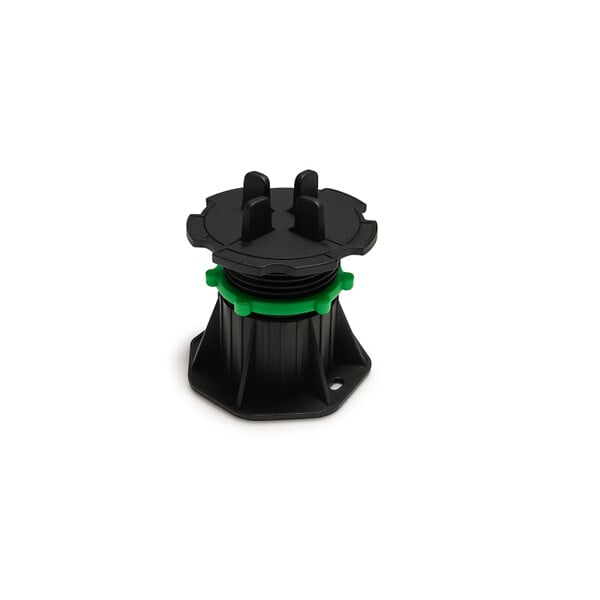 MCCOVER - Lot de 216 plots réglables 50-80 mm dalle et carrelage avec cales anti-bruit 78 mm Noir, Lot - 216 plots - large