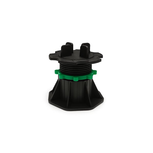 MCCOVER - Lot de 216 plots réglables 50-80 mm dalle et carrelage avec cales anti-bruit 78 mm Noir, Lot - 216 plots - large