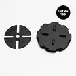 MCCOVER - Lot de 100 plots réglables 10-15 mm dalle et carrelage avec cales anti-bruit 97 mm Noir, Lot - 100 plots - vignette