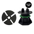 MCCOVER - Lot de 100 plots réglables 50-80 mm dalle et carrelage avec cales anti-bruit 78 mm Noir, Lot - 100 plots - vignette