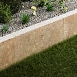 RO'MA NATURE - Bordure de jardin Travertin Beige Nuancé 61x33x8 cm (à l'unité) - vignette