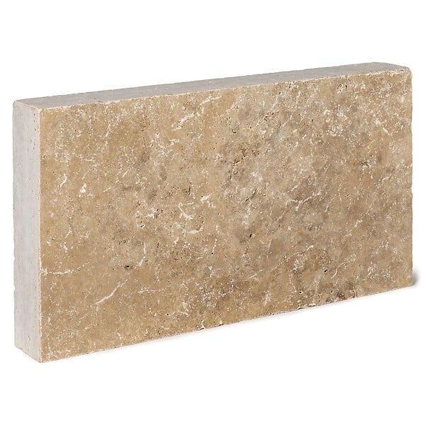 RO'MA NATURE - Bordure de jardin Travertin Beige Nuancé 61x33x8 cm (à l'unité) - large