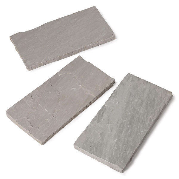 RO'MA NATURE - Bordure de jardin Grès Kandla Gris 60x30x4 cm (à l'unité) - large