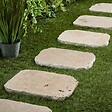 RO'MA NATURE - Pas japonais Irrégulier Travertin Beige Nuancé 33-45x3 cm (à l'unité) - vignette
