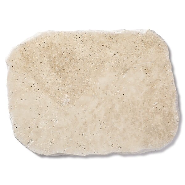 RO'MA NATURE - Pas japonais Irrégulier Travertin Beige Nuancé 33-45x3 cm (à l'unité) - large