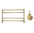 OTITEC - Sèche-serviettes électrique - Avec thermostat connecté - WAME - 120 x 53 cm - Laiton Brossé - 500W - vignette