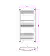 OTITEC - Sèche-serviettes électrique – 100 x 50 cm – Doré - 800W - Avec thermostat connecté - ELEGANT - vignette