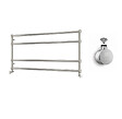 OTITEC - Sèche-serviettes électrique - Avec thermostat connecté - WAME - 120 x 53 cm - Inox Brossé - 300W - vignette