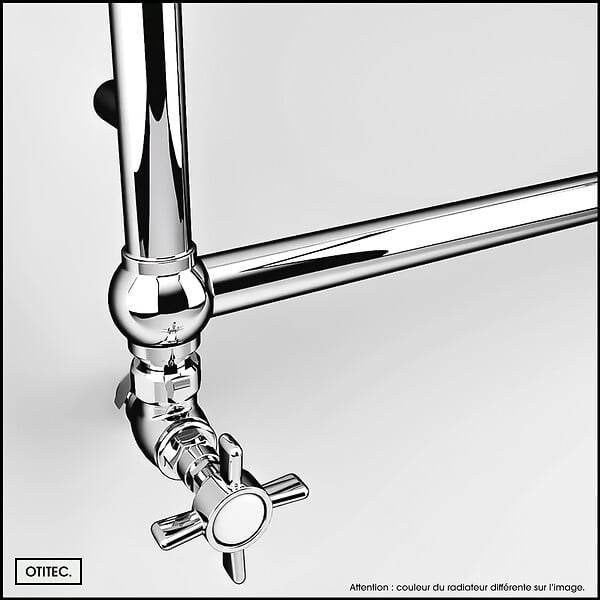 OTITEC - Sèche-serviettes électrique - Avec thermostat connecté - WEMA - 120 x 53 cm - Chrome - 800W - large