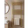 OTITEC - Sèche-serviettes électrique – 100 x 50 cm – Doré - 300W - Avec thermostat connecté - ELEGANT - vignette