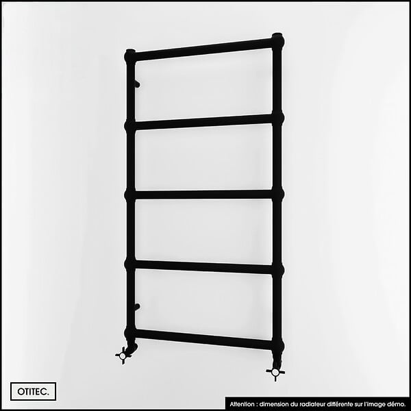 OTITEC - Sèche-serviettes électrique - Avec thermostat connecté - WEMA - 75 x 53 cm - Noir - 300W - large