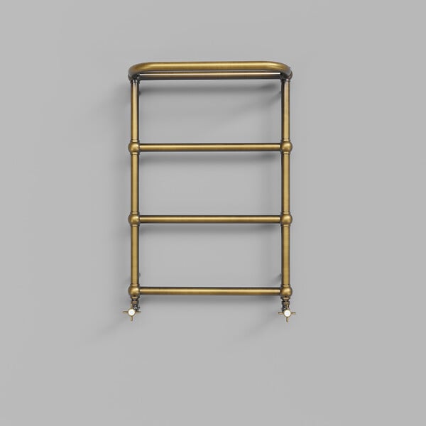 OTITEC - Sèche-serviettes électrique - Avec thermostat connecté - NEBULA - 120 x 53 cm - Laiton Brossé - 500W - large
