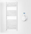 OTITEC - Sèche-serviettes électrique – 120 x 50 cm – Blanc – 300W - Avec thermostat connecté - ELEGANT - vignette