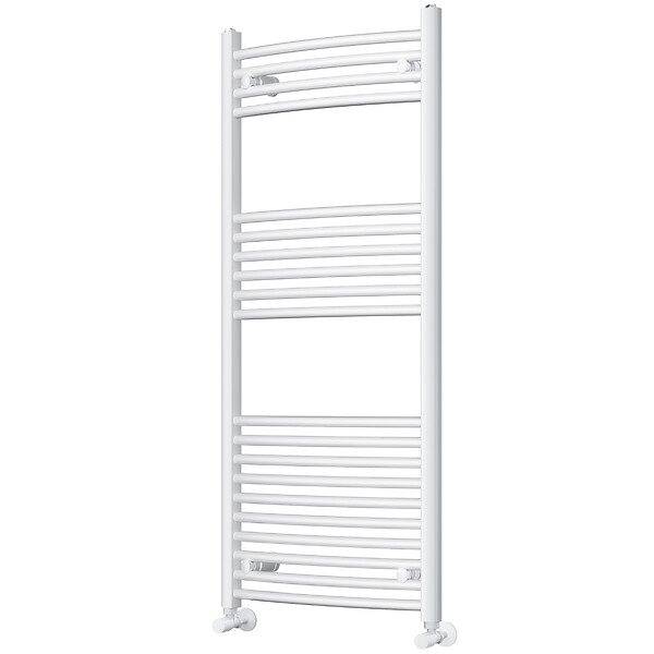 OTITEC - Sèche-serviettes électrique – 120 x 50 cm – Blanc – 300W - Avec thermostat connecté - ELEGANT - large