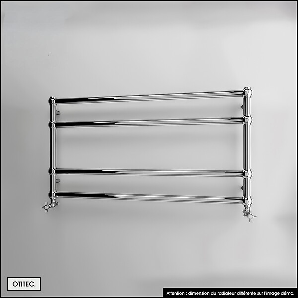 OTITEC - Sèche-serviettes électrique - Avec thermostat connecté - WAME - 120 x 53 cm - Chrome - 600W - large