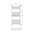 OTITEC - Sèche-serviettes électrique – 100 x 50 cm – Doré - 700W - Avec thermostat connecté - ELEGANT - vignette