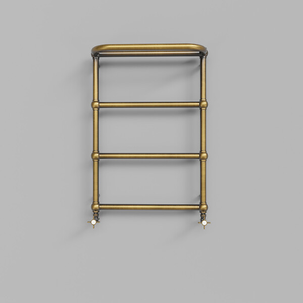 OTITEC - Sèche-serviettes électrique - Avec thermostat connecté - NEBULA - 97 x 53 cm - Laiton Brossé - 800W - large