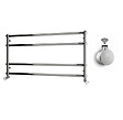 OTITEC - Sèche-serviettes électrique - Avec thermostat connecté - WAME - 120 x 53 cm - Chrome - 300W - vignette
